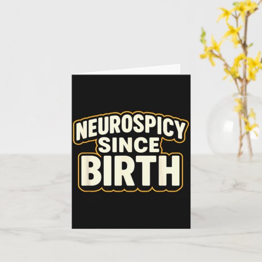 Neuroscy Since Birth – Funny Adhd Autism Neurodive Karte (Gelbe Blume)