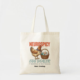 Neurospicy-Eierhändler Vintage-Henne Seltene Textu Tragetasche
