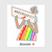 #Neurospicy - neurodivergent und würzig Aufkleber (Blatt)