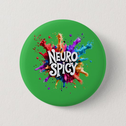NEUROSPICY neurodiversity autism adhd dyslexia Button (Vorderseite)