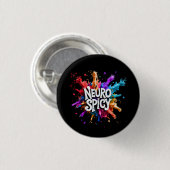 NEUROSPICY neurodiversity autism adhd dyslexia Button (Vorne & Hinten)