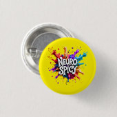 NEUROSPICY neurodiversity autism adhd dyslexia Button (Vorne & Hinten)