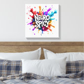 NEUROSPICY neurodiversity autism adhd dyslexia Leinwanddruck (Insitu (Schlafzimmer))