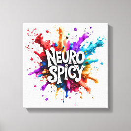 NEUROSPICY neurodiversity autism adhd dyslexia Leinwanddruck