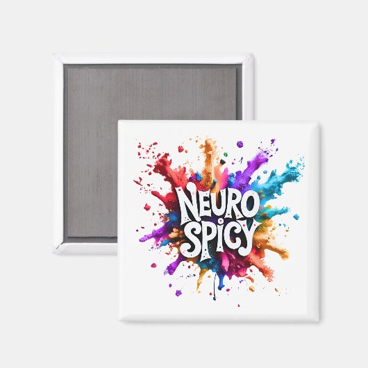 NEUROSPICY neurodiversity autism adhd dyslexia Magnet (Vorderseite/Rückseite)