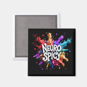 NEUROSPICY neurodiversity autism adhd dyslexia Magnet (Vorderseite/Rückseite)