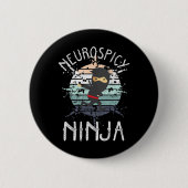 Neurospicy Ninja Autismus Bewusstsein Neurodiverse Button (Vorderseite)