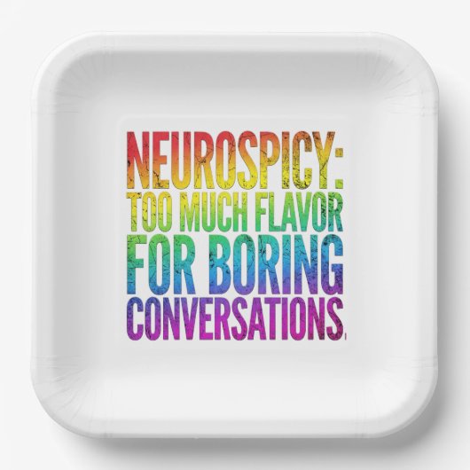 Neurospicy Too Much Flavor ND Plates Pappteller (Vorderseite)