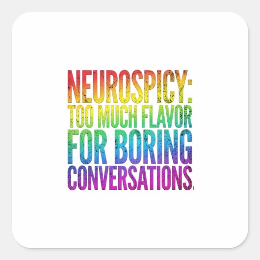 Neurospicy Too Much Flavor Stickers (Vorderseite)
