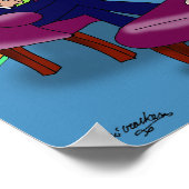 Neurotischer Hund auf der Couch Poster (Ecke)