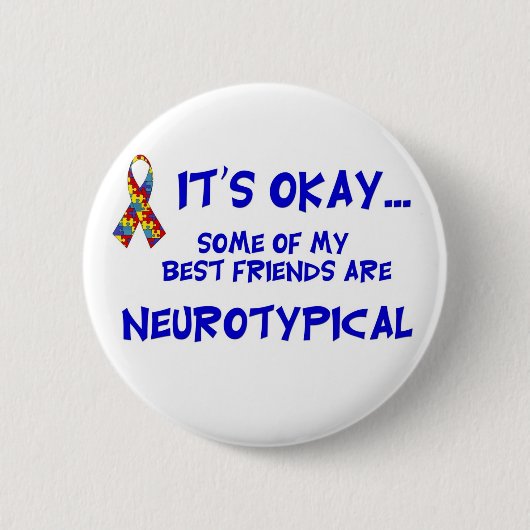 Neurotypical Freunde Button (Vorderseite)