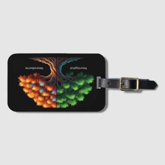 Neurotypical vs. Neurodiverse Gepäckanhänger (Vorderseite (Horizontal))