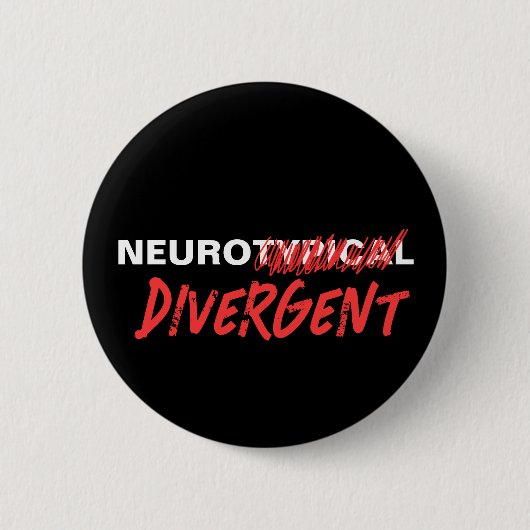 Neurotypisch Scratch Divergent Neurovielfalt Button (Vorderseite)