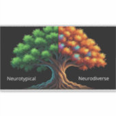 Neurotypisch vs. Neurodivers Aufkleber (Vorderseite)
