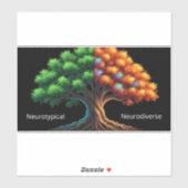 Neurotypisch vs. Neurodivers Aufkleber (Blatt)
