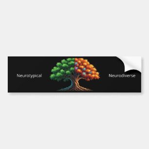Neurotypisch vs. Neurodivers Autoaufkleber