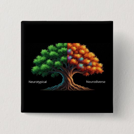 Neurotypisch vs. Neurodivers Button (Vorderseite)