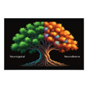 Neurotypisch vs. Neurodivers Fotodruck
