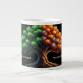 Neurotypisch vs. Neurodivers Jumbo-Tasse (Vorderseite)
