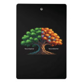 Neurotypisch vs. Neurodivers Mini Klemmbrett (Rückseite)