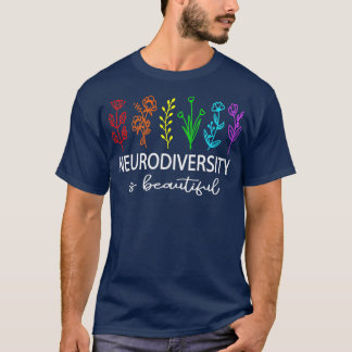 Neuroversität Autismus Bewusstsein ADHS Blume Auti T-Shirt