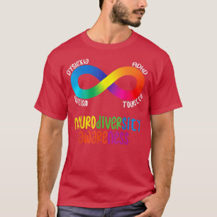 Neuroversität Bewusstsein ADHS Autismus Dyslexie T T-Shirt