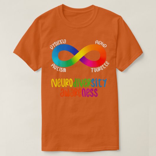 Neuroversität Bewusstsein ADHS Autismus Dyslexie T T-Shirt (Design vorne)