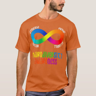 Neuroversität Bewusstsein ADHS Autismus Dyslexie T T-Shirt