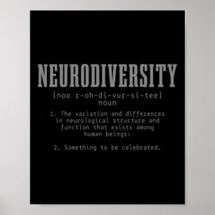 Neuroversität Definition Autismus Aufklärungsmonat Poster