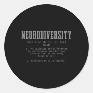 Neuroversität Definition Autismus Aufklärungsmonat Runder Aufkleber