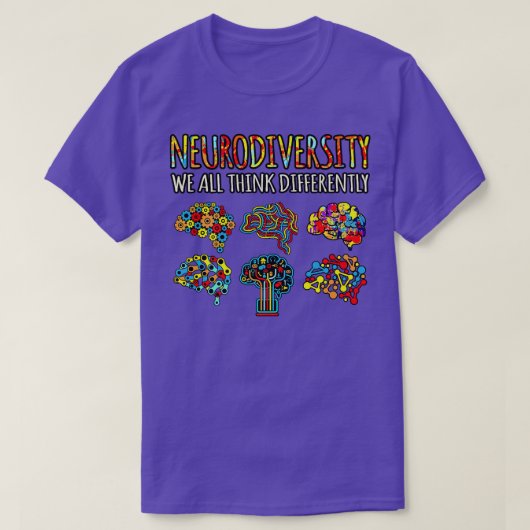 Neuroversität denken anders ADHS Awareness T-Shirt (Design vorne)