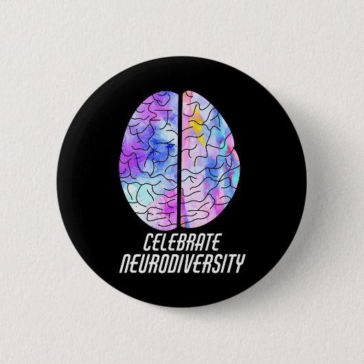 Neuroversität Individualität Dyslexie Bewusstsein Button (Vorderseite)