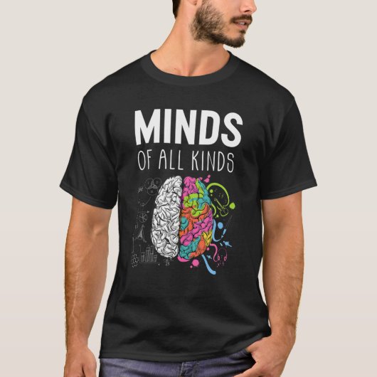 Neuroversity Brain ADHD Autismus Bewusstsein T-Shirt (Vorderseite)
