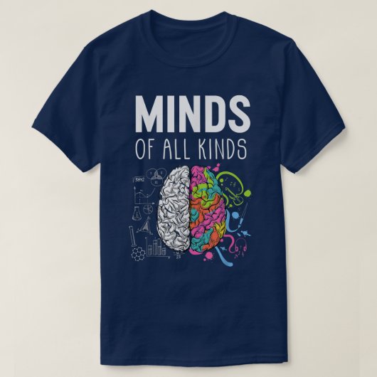 Neuroversity Brain ADHD Autismus Bewusstsein T-Shirt (Design vorne)