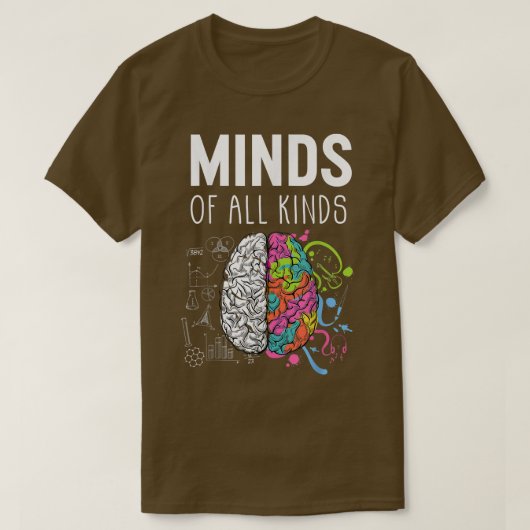 Neuroversity Brain ADHD Autismus Bewusstsein T-Shirt (Design vorne)