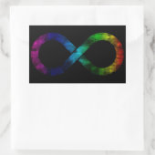 Neuroversity Rainbow Infinity Rechteckiger Aufkleber (Tasche)