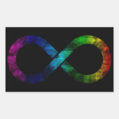 Neuroversity Rainbow Infinity Rechteckiger Aufkleber (Vorderseite)