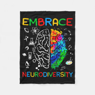 Neuroversity Shirt Embrase ADHD Autismus Bewusstse Fleecedecke