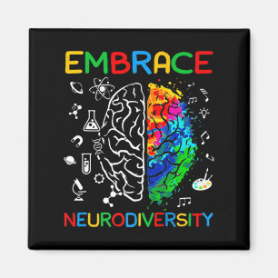 Neuroversity Shirt Embrase ADHD Autismus Bewusstse Magnet