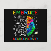 Neuroversity Shirt Embrase ADHD Autismus Bewusstse Postkarte (Vorderseite)