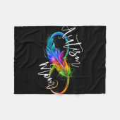 Neuroversity Symbol Rainbow Infinity Autismus Mama Fleecedecke (Vorderseite (Horizontal))