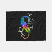 Neuroversity Symbol Rainbow Infinity Autismus Mama Fleecedecke (Vorderseite (Horizontal))