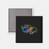 Neuroversity Symbol Rainbow Infinity Autismus Mama Magnet (Vorderseite/Rückseite)