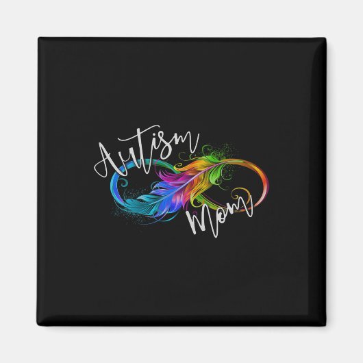 Neuroversity Symbol Rainbow Infinity Autismus Mama Magnet (Vorne)