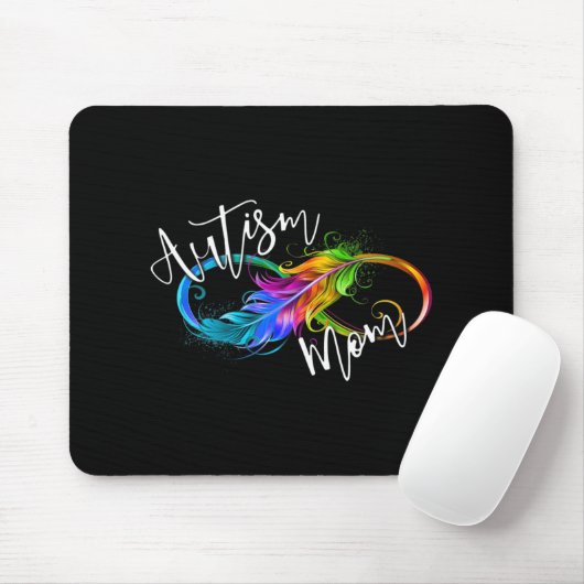 Neuroversity Symbol Rainbow Infinity Autismus Mama Mousepad (Mit Mouse)