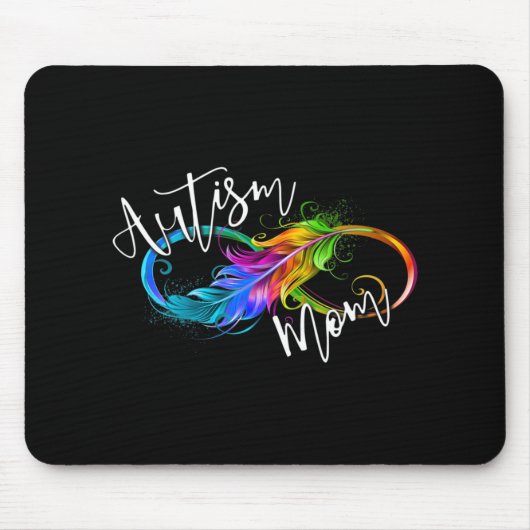 Neuroversity Symbol Rainbow Infinity Autismus Mama Mousepad (Vorne)