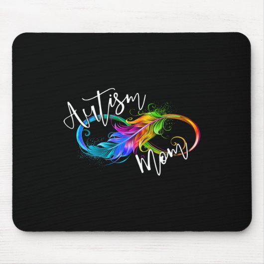 Neuroversity Symbol Rainbow Infinity Autismus Mama Mousepad (Vorne)