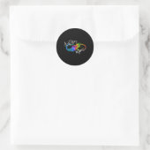 Neuroversity Symbol Rainbow Infinity Autismus Mama Runder Aufkleber (Tasche)