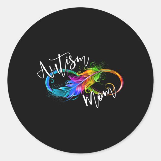 Neuroversity Symbol Rainbow Infinity Autismus Mama Runder Aufkleber (Vorderseite)