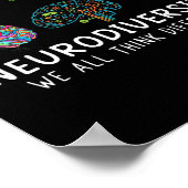 Neurovielfalt, die wir alle anders denken, Gehirn  Poster (Ecke)